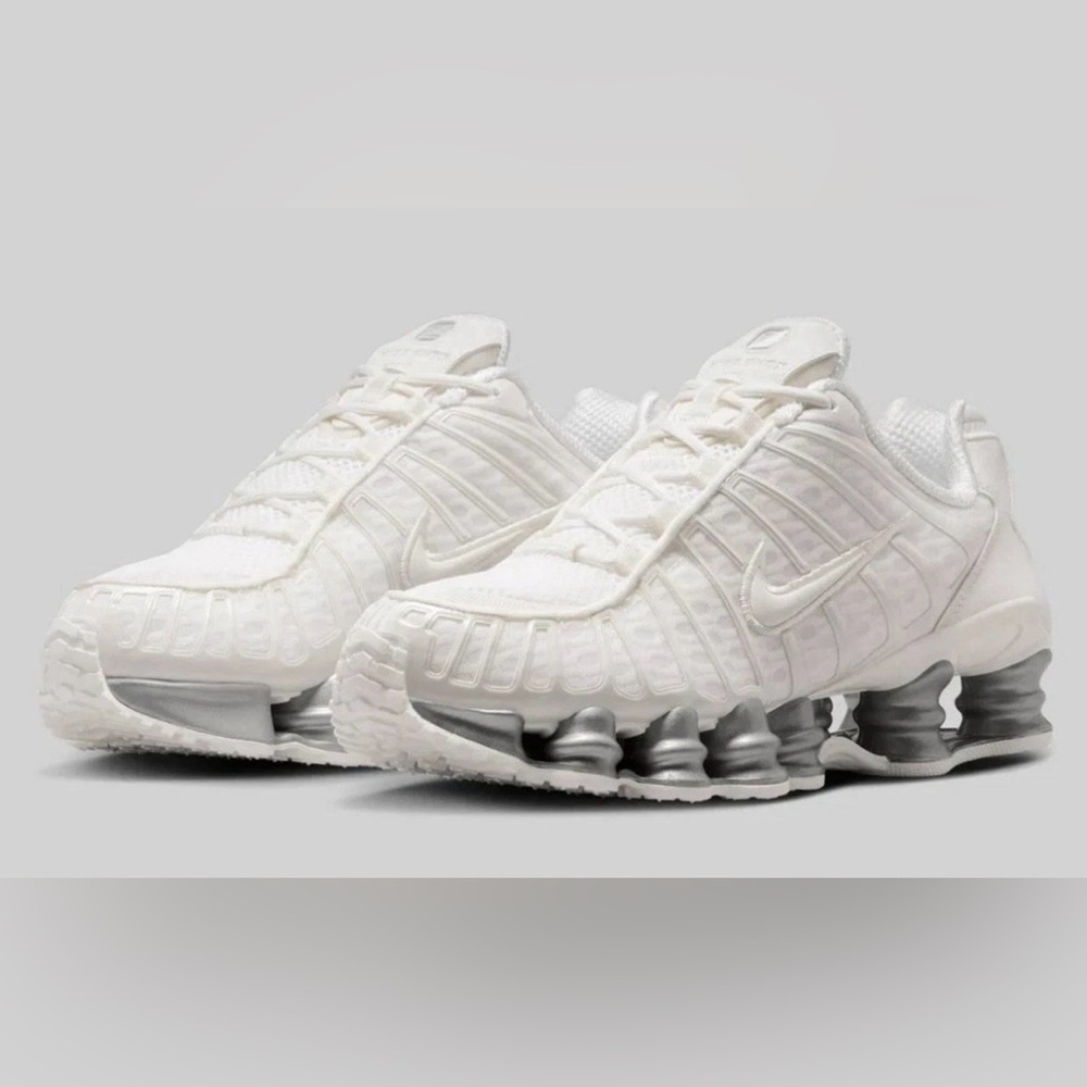 Nike 🔥 Shox TL Triple Sail White AR3566 103 Running Shoes Women’s Size 6 7 9.5 - Picture 12 of 16